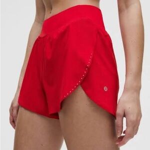 Lululemon fast and free reflective red shorts